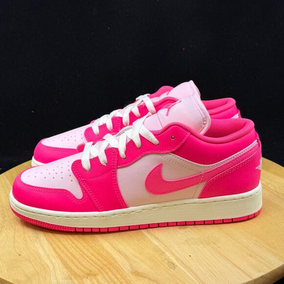 Nike Air Jordan 1 Low Valentines Day Pink White 553560-661 Sz 7Y/ 8.5W Shoes New - Picture 2 of 10